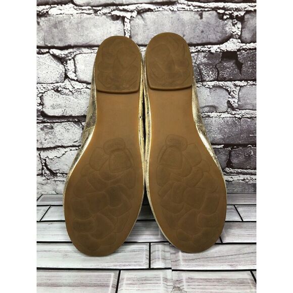 Kork Ease Metallic Gold Leather Perforated Ballet Flats Shoes Women Sz 11M US/43 - Picture 15 of 16